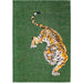 Louis De Poortere Pop Tiger 9388 Green On Fire Washable Polyester Flatweave Eco-Rug