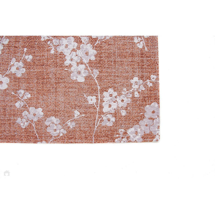 Louis De Poortere Sakura Sakura 9371 Copper Pink Washable Polyester Flatweave Eco-Rug