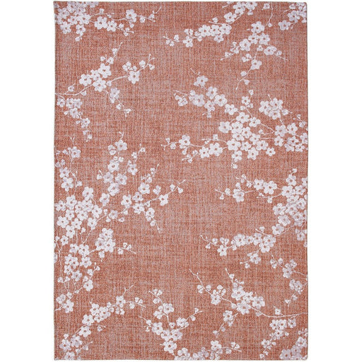 Louis De Poortere Sakura Sakura 9371 Copper Pink Washable Polyester Flatweave Eco-Rug