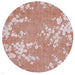 Louis De Poortere Sakura Sakura 9371 Copper Pink Washable Polyester Flatweave Round Eco-Rug