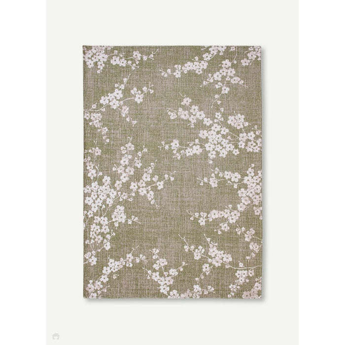 Louis De Poortere Sakura Sakura 9372 Wet Garden Washable Polyester Flatweave Eco-Rug