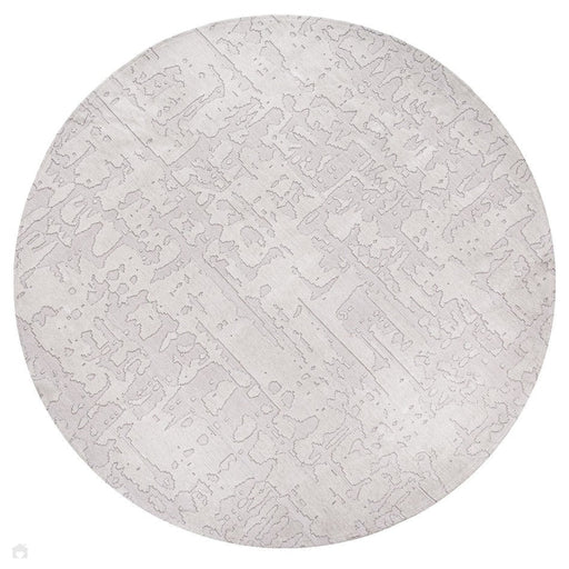 Louis De Poortere Structures Baobab 9198 Tsingy Oyster Washable Polyester Flatweave Round Eco-Rug