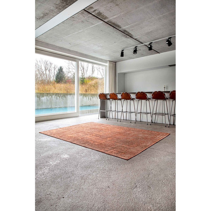 Louis De Poortere Structures Baobab 9199 Za Copper Washable Polyester Flatweave Eco-Rug