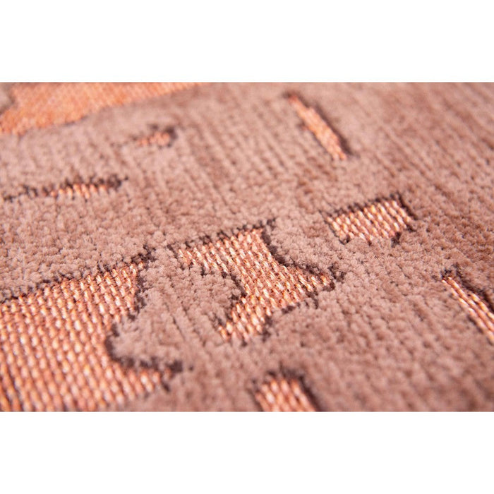Louis De Poortere Structures Baobab 9199 Za Copper Washable Polyester Flatweave Eco-Runner