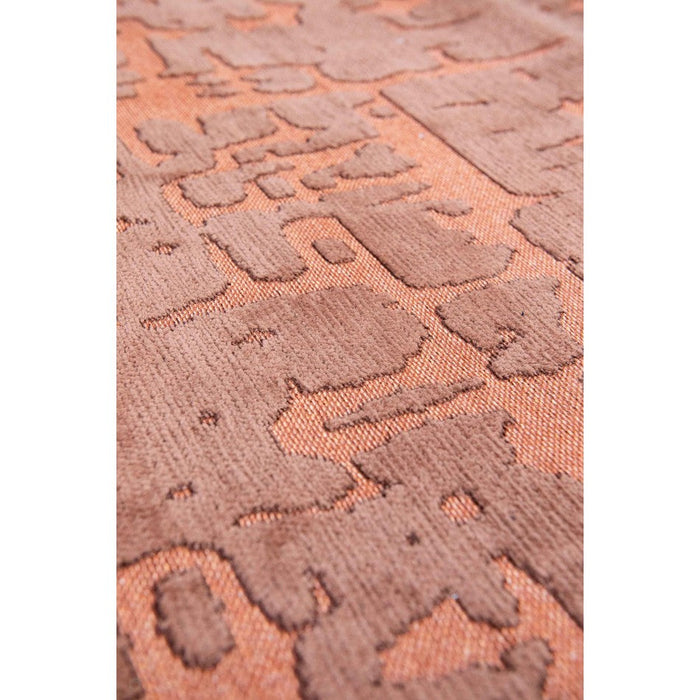 Louis De Poortere Structures Baobab 9199 Za Copper Washable Polyester Flatweave Eco-Runner
