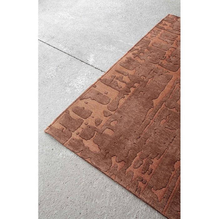 Louis De Poortere Structures Baobab 9199 Za Copper Washable Polyester Flatweave Eco-Runner