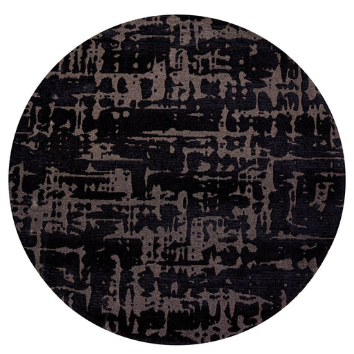 Louis De Poortere Structures Baobab 9200 Black Water Round Rug