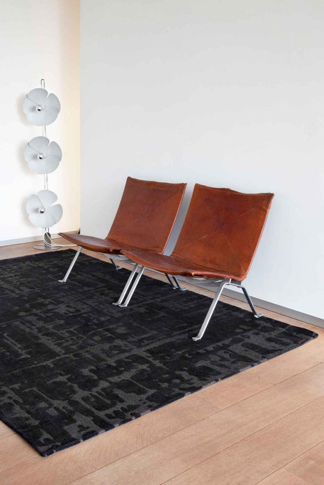 Louis De Poortere Structures Baobab 9200 Black Water Rug