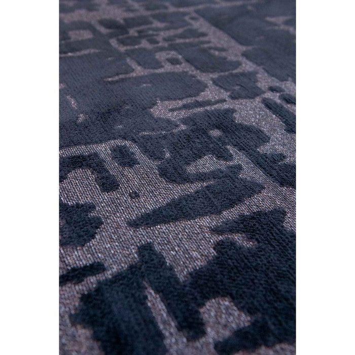 Louis De Poortere Structures Baobab 9200 Black Water Washable Polyester Flatweave Eco-Rug