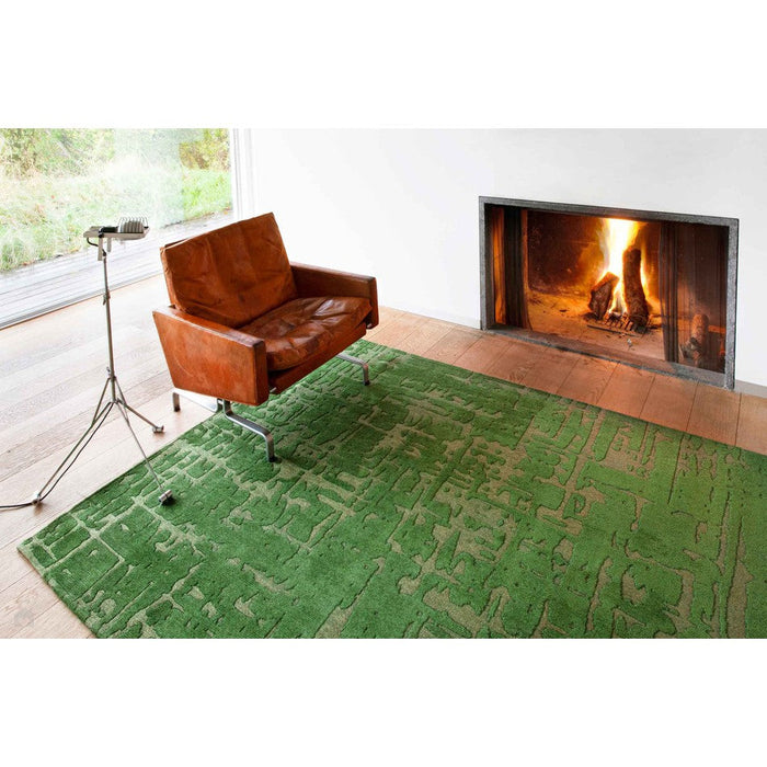 Louis De Poortere Structures Baobab 9202 Perrier's Green Washable Polyester Flatweave Eco-Rug