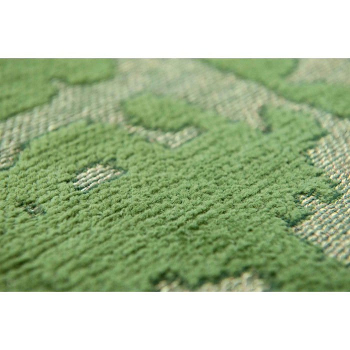 Louis De Poortere Structures Baobab 9202 Perrier's Green Washable Polyester Flatweave Eco-Rug