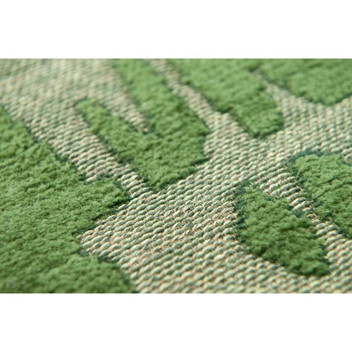 Louis De Poortere Structures Baobab 9202 Perrier's Green Washable Polyester Flatweave Eco-Rug