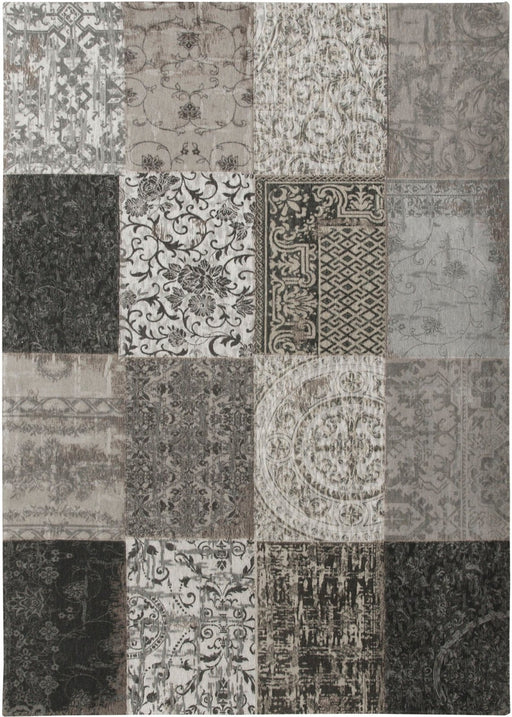 Louis De Poortere Vintage Multi 8101 Black And White Rug