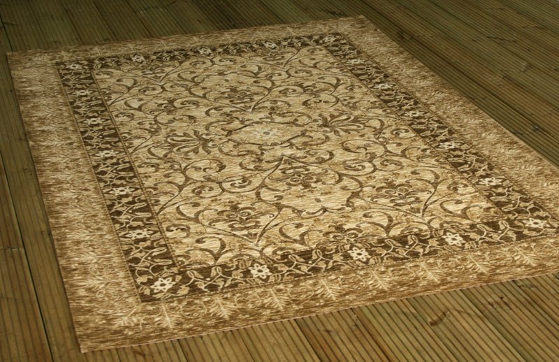 Love-Rugs Carlucci Biege Gold Floral Rug