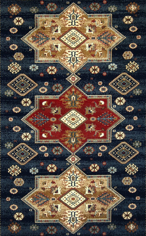 Love-Rugs Tappeto Fibressa Lux Kazak Blu