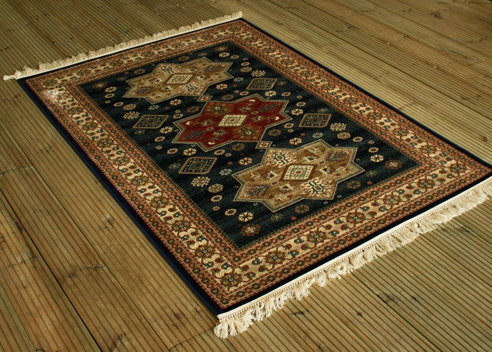 Love-Rugs Tappeto Fibressa Lux Kazak Blu