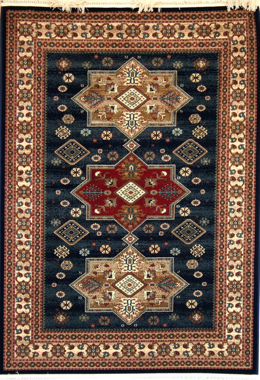 Love-Rugs Tappeto Fibressa Lux Kazak Blu