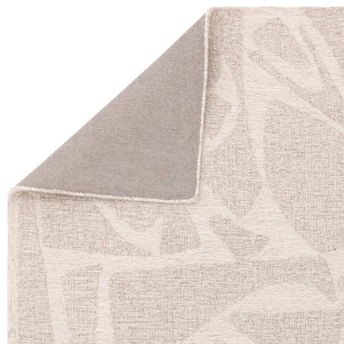 Loxley Modern Plain Contrast Abstract Hand-Woven Marled Textured Wool Low Pile Chalk Grey Rug