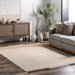 Luanne Beige Wool Striped Area Rug 80x150 cm