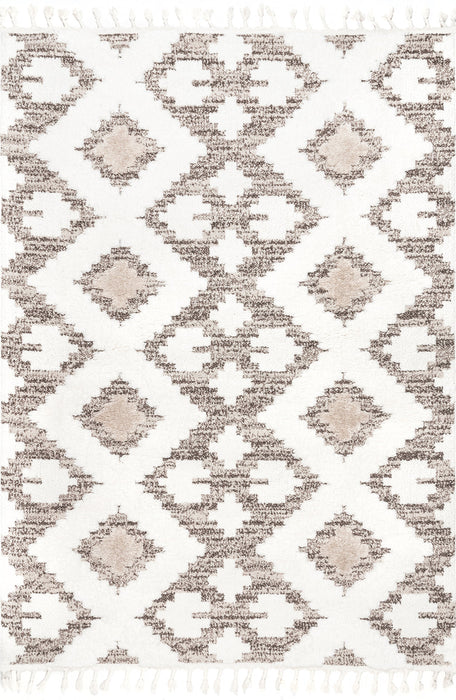 Tappeto a traliccio azteco Lucia 120x180 cm Beige