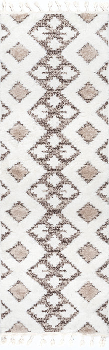 Lucia Aztec Trellis Area Rug 160 x 230 cm Beige