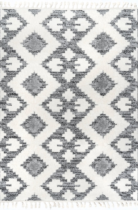 Lucia Aztec Trellis Area Rug 160 x 230 cm Grey