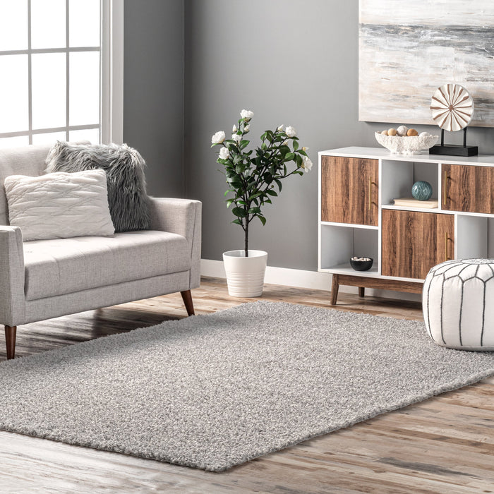 Luna Light Grey Washable Shag Area Rug 160x230 cm