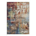 Lux Washable LUModern Abstract Distressed Soft-Touch Silky Smooth Faux Rabbit Fur Polyester Flatweave Multicolour Rug