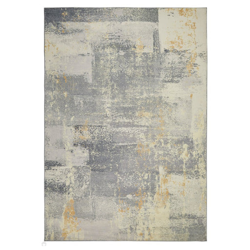 Lux Washable LUX02 Modern Abstract Distressed Soft-Touch Silky Smooth Faux Rabbit Fur Polyester Flatweave Light Grey Rug