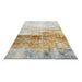 Lux Washable LUX09 Modern Abstract Distressed Soft-Touch Silky Smooth Faux Rabbit Fur Polyester Flatweave Ivory/Gold Rug