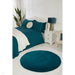 Luxe Faux Fur Rug Plain Teal Rug