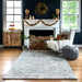 Luxurious Knit Wool Area Rug in Silver Color