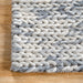 Luxurious Knit Wool Area Rug in Silver Color