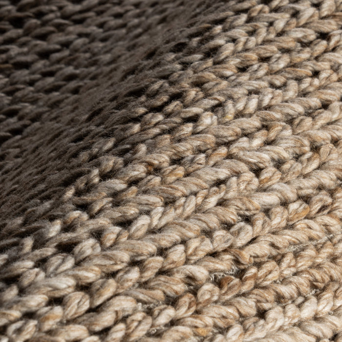 Luxurious Knit Wool Area Rug in Tan Color