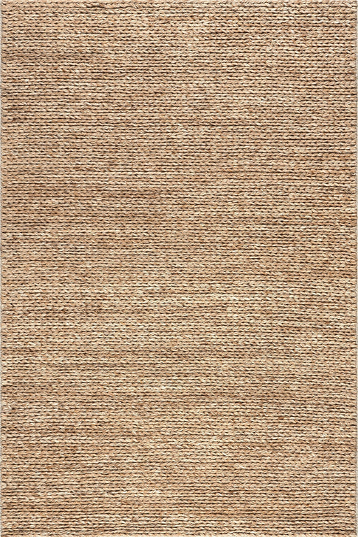 Luxurious Knit Wool Area Rug in Tan Color