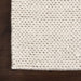 Luxurious Off White Knit Wool Area Rug
