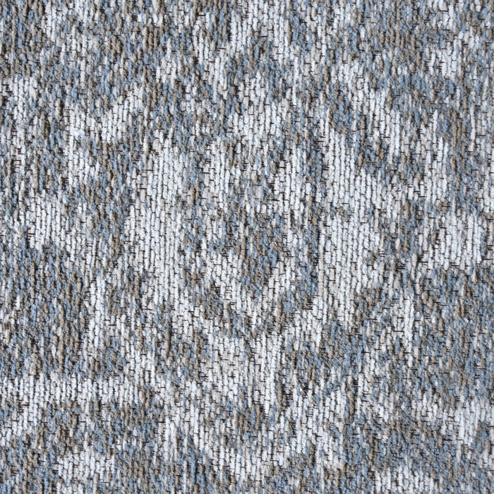 Tappeto grigio di lusso in tessuto jacquard di ciniglia di cotone