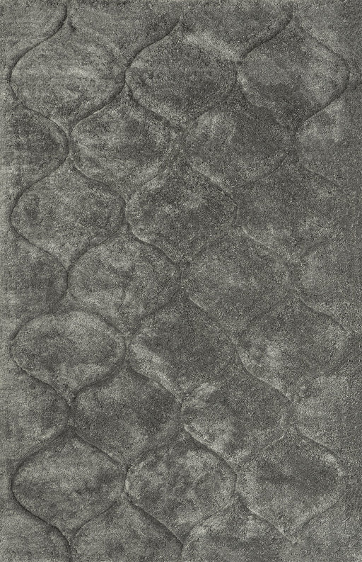 Luxury Dark Grey Shag Area Rug 100% Polyester 150x230 cm