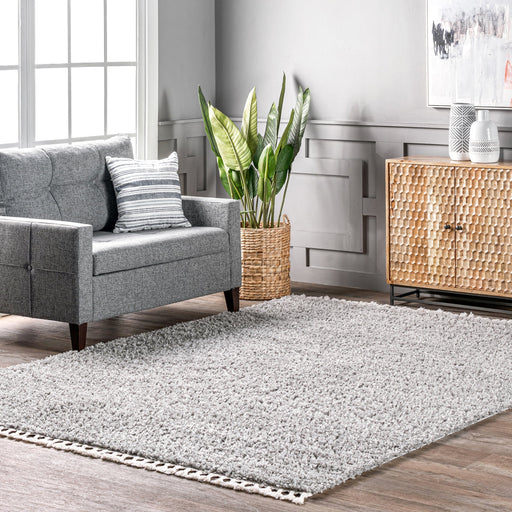 Luxury Grey Shag Area Rug 120cm X 170cm