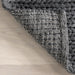 Luxury Knitted Wool Area Rug in Charcoal Color