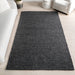 Luxury Knitted Wool Area Rug in Charcoal Color