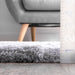 Luxury Shag Area Rug 100% Polyester Grey 120 x 180 cm