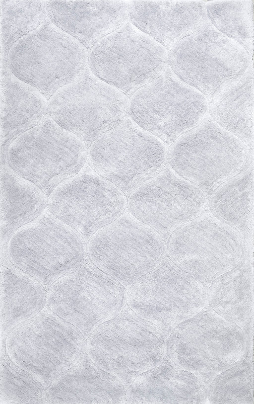 Luxury Shag Area Rug 100% Polyester Grey 120 x 180 cm
