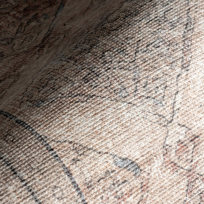 Luz Medallion Machine Washable Area Rug 140x200 cm Taupe