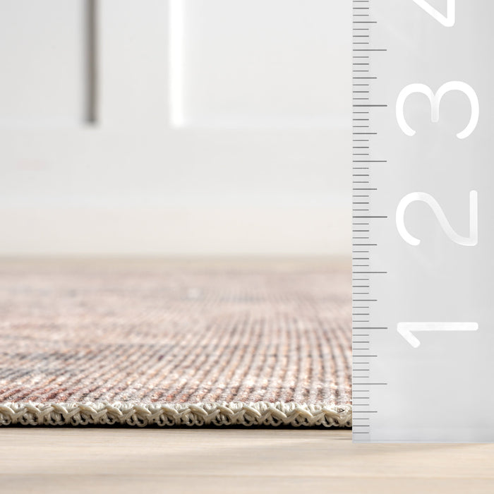 Luz Medallion Machine Washable Area Rug 140x200 cm Taupe