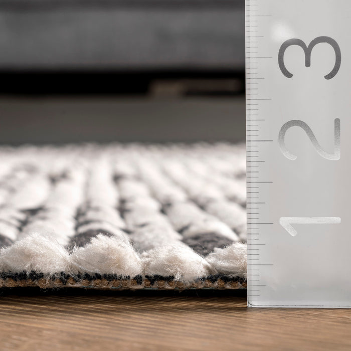 Lydia Diamond Tasseled Area Rug 120x180 cm Beige