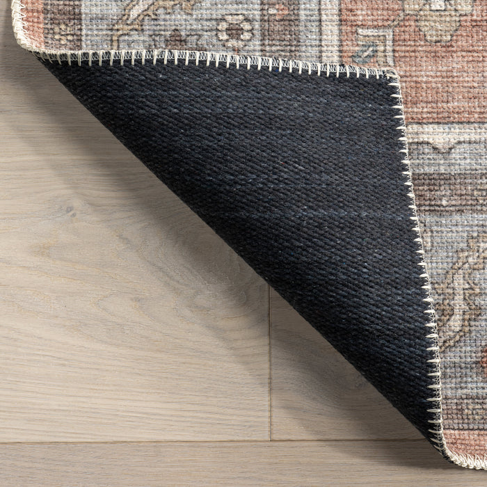 Mabel Washable Medallion Area Rug 150x240 cm Rust