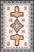 Machine Washable Aztec Area Rug in Ivory 120x180 cm