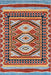 Machine Washable Aztec Rug in Brick Color