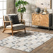 Machine Washable Beige Chain-Link Area Rug 50x80 cm
